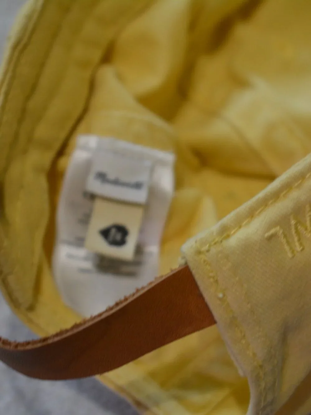Madewell Yellow Cotton Baseball Hat – Adjustable Strap
